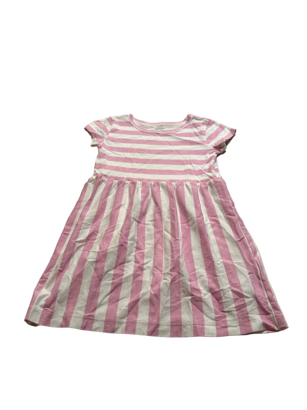 Carter's Pink & White Striped Toddler Girls' Dress Size 3T